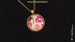 گردنبند دخترانه رزین طرح گل های رز