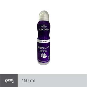 اسپری زنانه رکورد مدل میدنایت رز لانکوم مقدار 150 میلی لیتر Record MIDNIGHT ROSE LONCOME Deodorant Spray For Women 