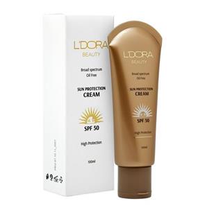 کرم ضد آفتاب بدون رنگ و چربی لدورا L'dora  SPF50 