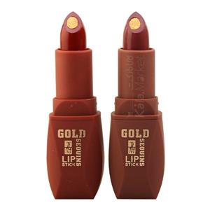 ست ۲ تایی رژ جامد دو رنگ مغز طلایی تایلامی کد ۶ Tailaimei Gold Sequins Lipstick Waterproof Long Lasting Code 06 