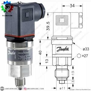 پرشر ترانسمیتر دانفوس Danfoss مدل MBS 1700 16 BAR 