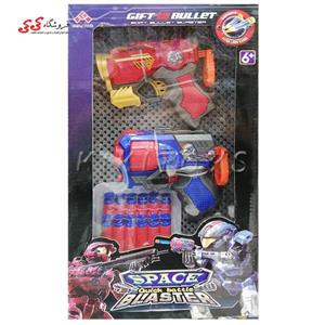 اسباب بازی تفنگ دو عددی پرتاب تیر اسفنجی