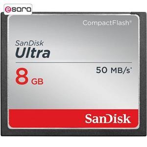 کارت حافظه CompactFlash سن دیسک مدل Ultra  سرعت 333X 50MBps ظرفیت 8 گیگابایت Sandisk Ultra CompactFlash 333X 50MBps CF - 8GB