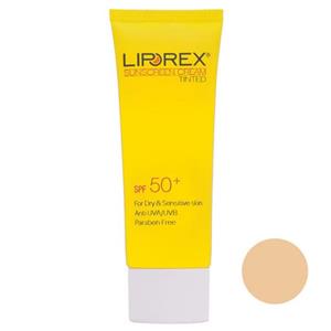 کرم ضد افتاب لیپورکس مناسب پوست خشک و حساس رنگ بژ طبیعی حجم 40 میل 