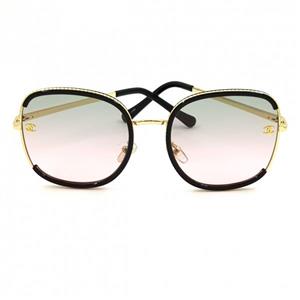 عینک زنانه چنل فریم تیتانیوم لنز دودی صورتی کد 00111