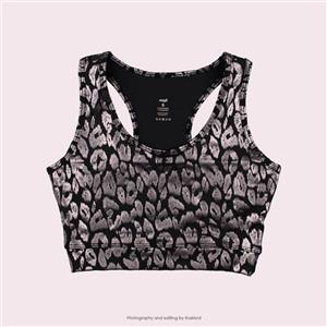 نیم تنه اسلیم طرح پلنگی نقره کوب آگی - Agi Slimming Sport Bra Silver Leopard Pattern 