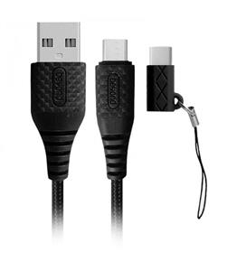 کابل تبدیل USB به microUSB/USB-C بیاند مدل Beyond BA-305 طول 1 متر