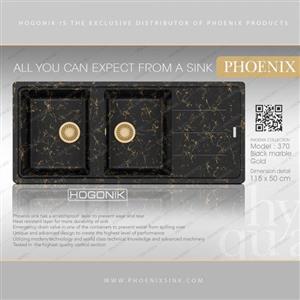 سینک گرانیتی Phoenix مدل 370 مرمر طلایی 