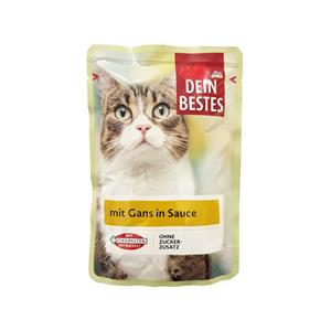 پوچ مخصوص گربه با طعم غاز در سس Dein Bestes 100 گرم Dein bestes Gans Cat Food