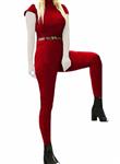 لباس یکسره قرمز زنانه مدل الگانس کد ۱۹۸