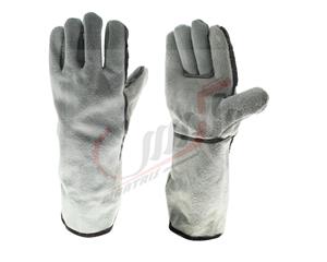 دستکش ساق بلند 3 لایه طوسی