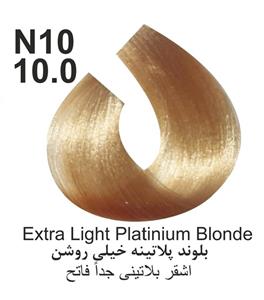 رنگ موی کاترومر KATROMER ، شماره ۱۰٫۰ بلوند پلاتینه خیلی روشن N10 
