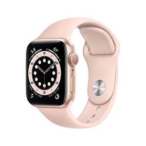 ساعت هوشمند اپل واچ سری 6 مدل 40 میلی متری با بند صورتی و بدنه آلومینیومی طلایی Apple Watch Series 6 40mm gold Aluminum with Case pink Sport Band