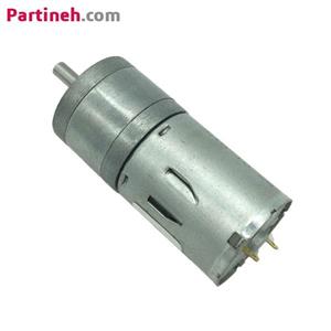 موتور گیربکس دار 6 ولت DC سرعت 150 دور بر دقیقه مدل GA25YN370