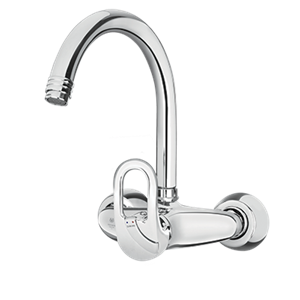 شیر ظرفشویی دیواری ایران نوید مدل شمشاد کروم