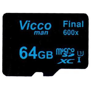 کارت حافظه microSDXC ویکومن مدل Final 600x کلاس ۱۰ استاندارد UHS-I U3 سرعت۹۰MBps ظرفیت ۶۴ گیگابایت