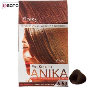 کیت رنگ مو آنیکا سری Pro Keratin مدل Cacao شماره 6.53 Anika Pro Keratin Cacao Hair Color Kit 6.53