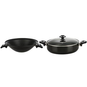 ست وک کارال هاردآنادایزد سایز 28  Karal hard anodized set pan wok size 28
