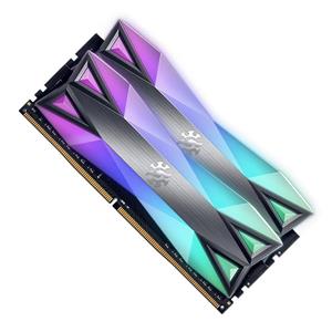 رم کامپیوتر RAM ای دیتا دو کاناله مدل SPECTRIX D60G DDR4 RGB با حافظه 32 گیگابایت و فرکانس 3000 مگاهرتز SPECTRIX D60G RGB 32GB DDR4 3000MHz CL16 Dual Channel Desktop RAM