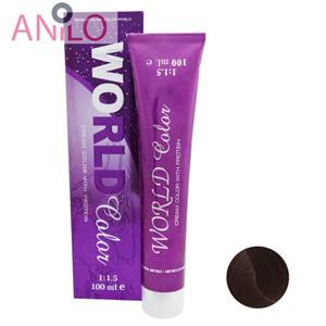 رنگ مو ورد کالر شماره 4.55 حجم 100 میلی لیتر رنگ قهوه ای ماهاگونی