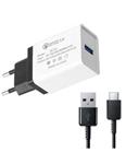 شارژر دیواری رومن مدل QC3.0-CB به همراه کابل تبدیل USB-C