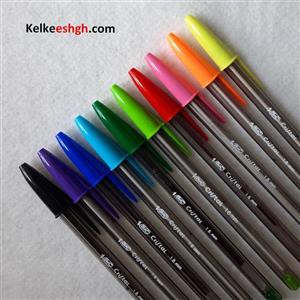 خودکار بیک کریستال لارج 1.6mm - بسته های 10 رنگ (کد 073)