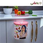 سطل کابینتی چاپدار هوم لیدی رزمن پلاستیک 