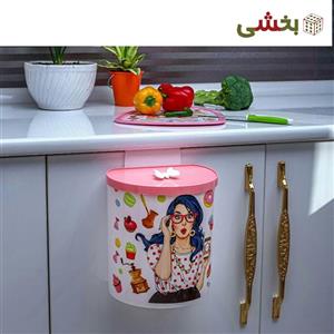 سطل کابینتی چاپدار هوم لیدی رزمن پلاستیک