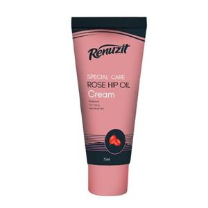 کرم مرطوب کننده نرم رینوزیت حاوی روغن رز هیپ حجم ۷۵ میلی لیتر Renuzit Rose Hip Oil Cream 75ml 