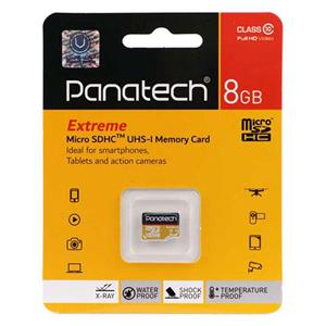 کارت حافظه microSDHC پاناتک مدل extreme کلاس ۱۰ استاندارد ظرفیت ۸ گیگابایت