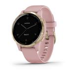 ساعت و مچ بند هوشمند  ساعت گارمین VivoActive 4S Light Gold Stainless Steel Bezel with Dust Rose Case and Silicone Band