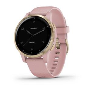 ساعت و مچ بند هوشمند  ساعت گارمین VivoActive 4S Light Gold Stainless Steel Bezel with Dust Rose Case and Silicone Band