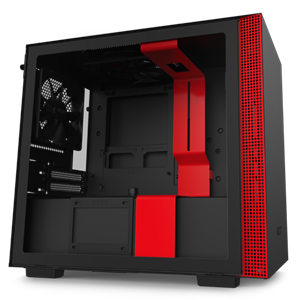 کیس NZXT PC Game Case H210i Mini ITX with Tempered Glass MATTE BLACK RED 