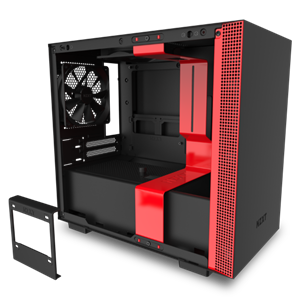 کیس NZXT PC Game Case H210i Mini ITX with Tempered Glass MATTE BLACK RED 