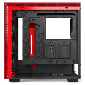 کیس گیمینگ NZXT H710 Mid-Tower Matte Black/Red NZXT H710 Mid-Tower Case with Tempered Glass – Matte Black Red