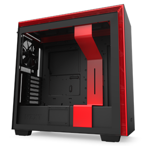 کیس گیمینگ NZXT H710 Mid-Tower Matte Black/Red Case with Tempered Glass 