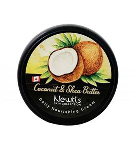کرم مرطوب‌کننده کاسه‌ای نیوتیس Newtis مدل Coconut She Butter حجم 300 میلی‌لیتر Newtis Coconut And Shea Butter Daily Nourishing Cream 300ml