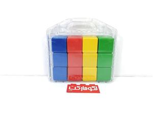بازی پازل مکعب های رنگی مدل 12 قطعه 