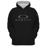 هودی مردانه طرح oakley کد H11 رنگ مشکی کلاه ملانژ طرح رفلکت