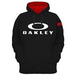 هودی مردانه طرح oakley کد H07 رنگ مشکی کلاه قرمز