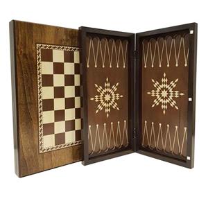 صفحه شطرنج و تخته نرد گردو مدل ستاره 1 