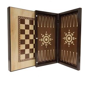 صفحه شطرنج و تخته نرد گردو مدل ستاره 2 