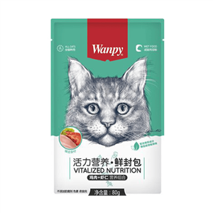پوچ گربه ونپی با طعم مرغ و میگو Wanpy Chicken & Shrimp  وزن 80 گرمی