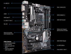 باندل پردازنده AMD 3100 با مادربرد ASUS B450 PLUS 