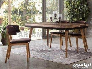 میز ناهار خوری مدرن سیاه 6نفره DT125