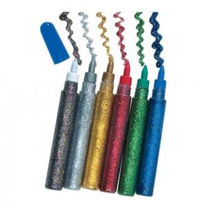چسب مایع اکلین دار glitter glue مجموعه 6 عددی کد my-3274