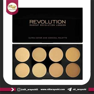 پالت کانسیلر ۸ رنگ رولوشن مدل Medium – light Revolution Ultra Cover And Concealer Palette