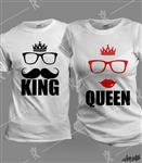 ست تیشرت KING/QUEEN عینکی