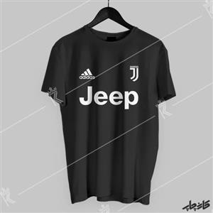 چاپ روی تیشرت مشکی جیپ یوونتوس