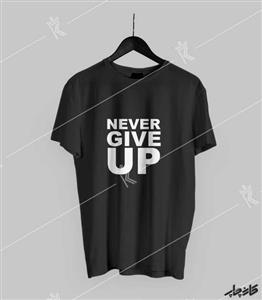 تیشرت مشکی Never Give UP 2